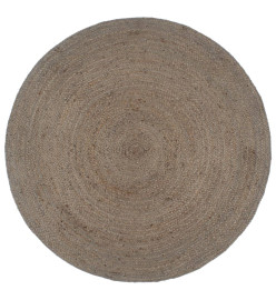 Tapis fait à la main Jute Rond 240 cm Gris