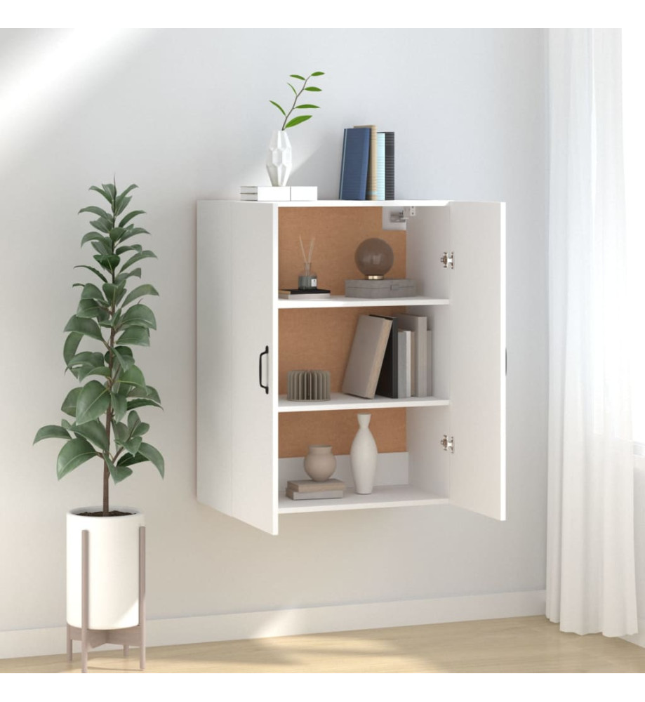 Armoire suspendue Blanc 69,5x34x90 cm Bois d'ingénierie