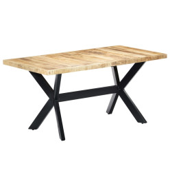 Table à dîner 160x80x75 cm Bois de manguier massif brut