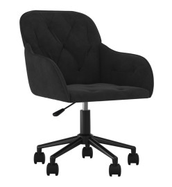 Chaise pivotante de bureau Noir Velours