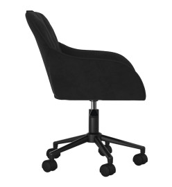 Chaise pivotante de bureau Noir Velours