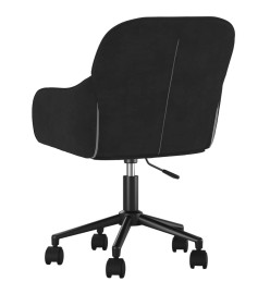 Chaise pivotante de bureau Noir Velours