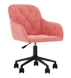 Chaise pivotante de bureau Rose Velours