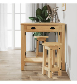 Ensemble de bar 3 pcs bois de pin massif