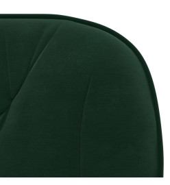 Chaise pivotante de bureau Vert foncé Velours