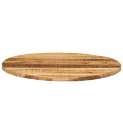 Dessus de table Ø 70x1,5 cm rond bois massif de manguier brut