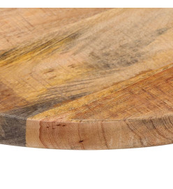 Dessus de table Ø 40x1,5 cm rond bois massif de manguier brut