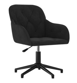 Chaise pivotante de bureau Noir Velours