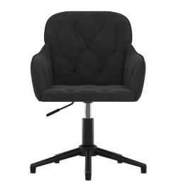 Chaise pivotante de bureau Noir Velours