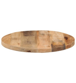 Dessus de table Ø 60x1,5 cm rond bois massif de manguier brut