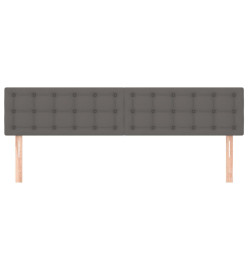 Têtes de lit 2 pcs Gris 100x5x78/88 cm Similicuir