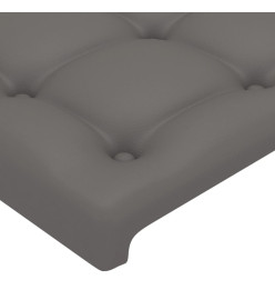 Têtes de lit 2 pcs Gris 100x5x78/88 cm Similicuir