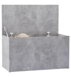 Coffre de rangement Gris béton 84x42x46 cm Bois d'ingénierie