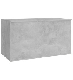 Coffre de rangement Gris béton 84x42x46 cm Bois d'ingénierie