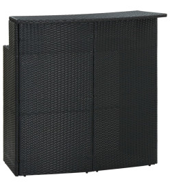 Ensemble de bar de jardin avec coussins 4 pcs Noir