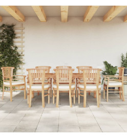 Ensemble à manger de jardin 9 pcs Bois de teck solide