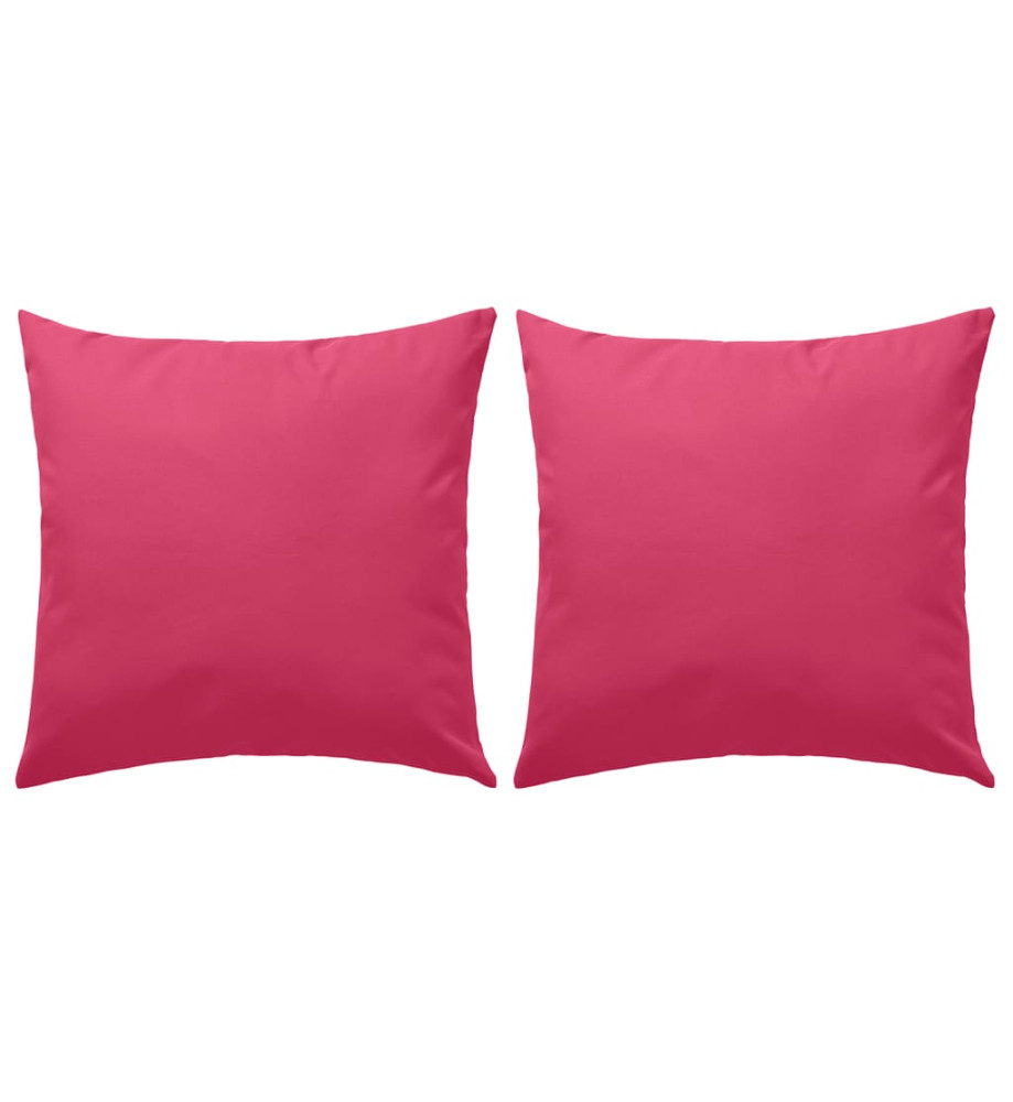 Oreillers d'extérieur 2 pcs 45 x 45 cm Rose