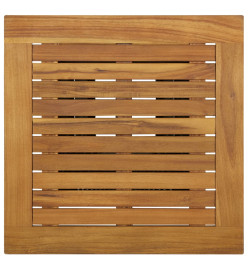 Table de bar Noir 60x60x110 cm Résine tressée et bois d'acacia