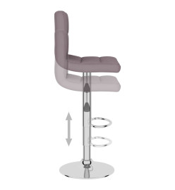 Tabourets de bar lot de 2 taupe tissu