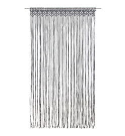 Rideau en macramé Anthracite 140x240 cm Coton