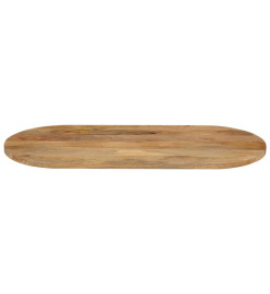 Dessus de table 120x50x3,8 cm ovale bois massif de manguier