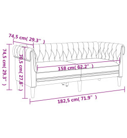 Ensemble de canapés 3 pcs marron foncé tissu