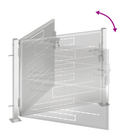 Portail de jardin 100x75 cm acier inoxydable