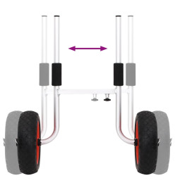 Chariot pour kayak détachable 100 kg aluminium