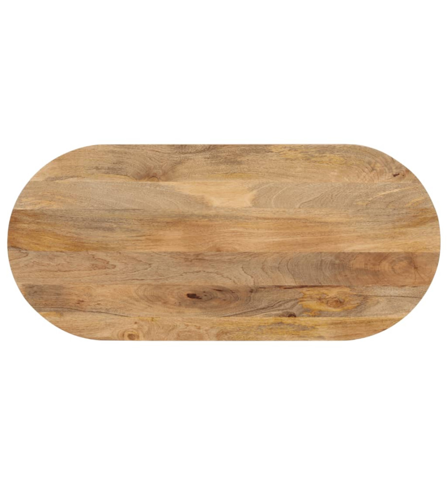 Dessus de table 100x40x3,8 cm ovale bois massif de manguier