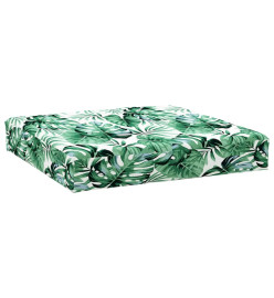 Coussins de palette 2 pcs motif de feuilles tissu