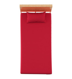 Draps de lit 2 pcs Polaire en polyester 100x200 cm Bordeaux