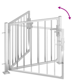 Portail de jardin 100x75 cm acier inoxydable