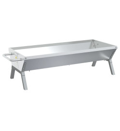 Plateau pour barbecue Argenté 118x42x30,5 cm Acier inoxydable