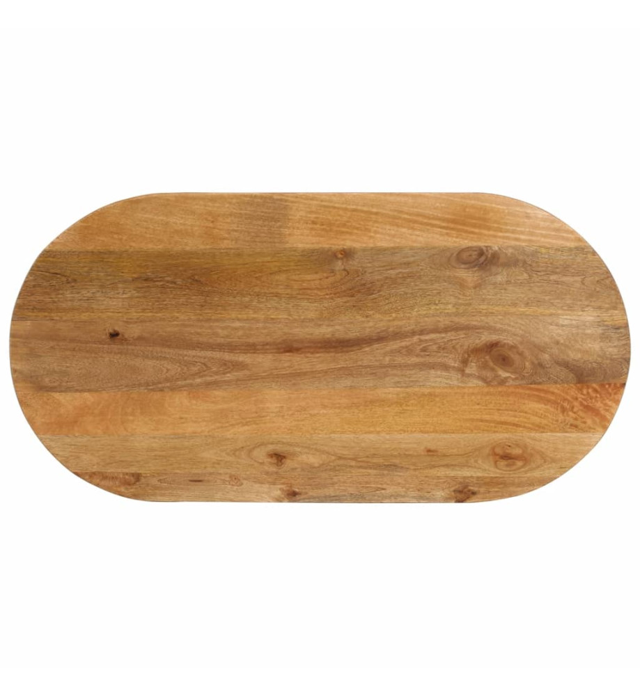 Dessus de table 100x40x3,8 cm ovale bois massif de manguier