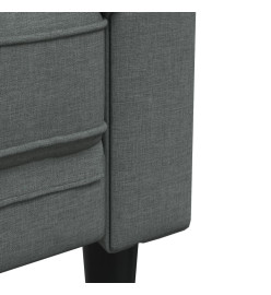 Ensemble de canapés 3 pcs gris foncé tissu