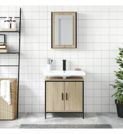 Ensemble de meubles de salle de bain 2 pcs chêne sonoma