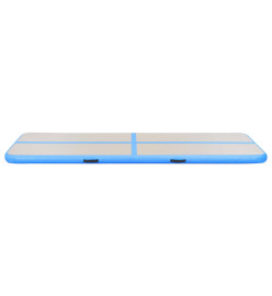 Tapis gonflable de gymnastique avec pompe 500x100x10cm PVC Bleu