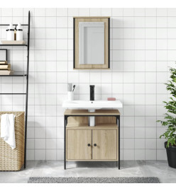 Ensemble de meubles de salle de bain 2 pcs chêne sonoma