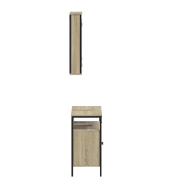 Ensemble de meubles de salle de bain 2 pcs chêne sonoma