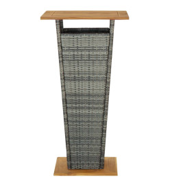 Ensemble de bar de jardin 5 pcs Gris