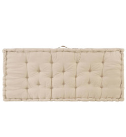 Coussins de plancher de palette 2 pcs Coton Beige