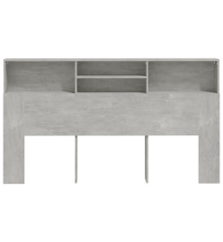 Armoire de tête de lit Gris béton 180x19x103,5 cm