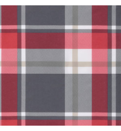 Coussins de palette 7 pcs motif à carreaux rouge tissu