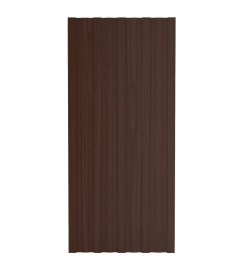 Panneaux de toiture 36 pcs Acier galvanisé Marron 100x45 cm