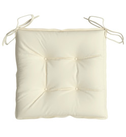 Coussins de chaise 6 pcs blanc crème 50x50x7 cm tissu oxford