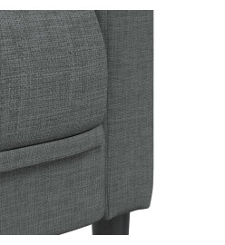 Ensemble de canapés 2 pcs gris foncé tissu