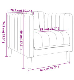 Ensemble de canapés 3 pcs gris foncé tissu