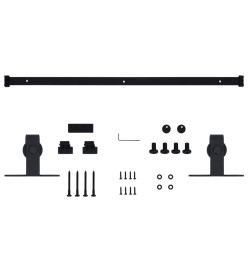 Kit mini de porte d'armoire coulissante Acier au carbone 122 cm