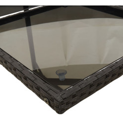 Ensemble à manger de jardin 13 pcs coussins noir résine tressée