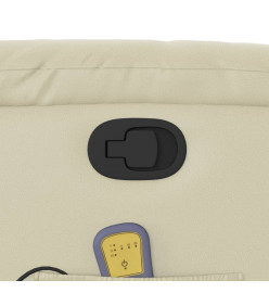 Fauteuil inclinable de massage Crème Similicuir